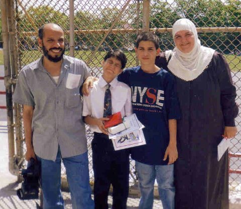Ahmed at Ali's 5th grade Graduation (Ahmed, Ali, Omar, Lisa)