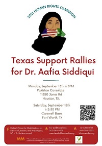  Texas Support Rallies for Dr Aafia Siddiqui 